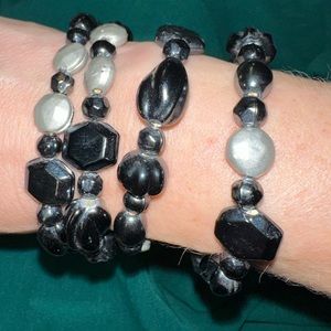 Set of 4 Stretchy Bead Bracelets